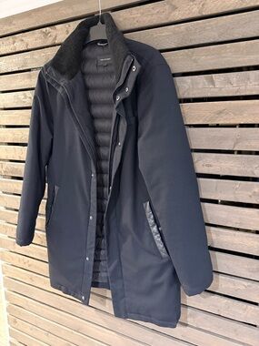 Mackage Men's Black Quilted-Insert Winter Coat